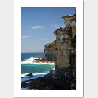 Pacific Ocean Cliffs At Providential Point Lookout NSW Posters and Art